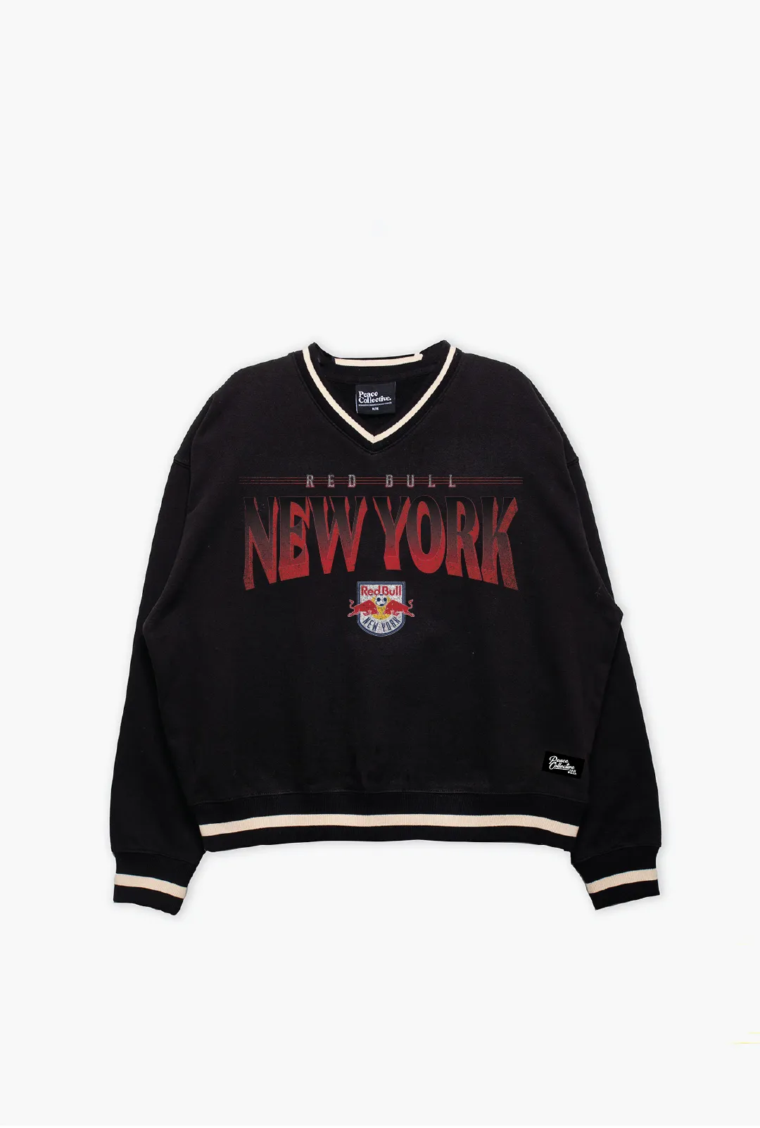 New York Red Bulls V-Neck Heavyweight Crewneck - Black sold by Peace-Collective
