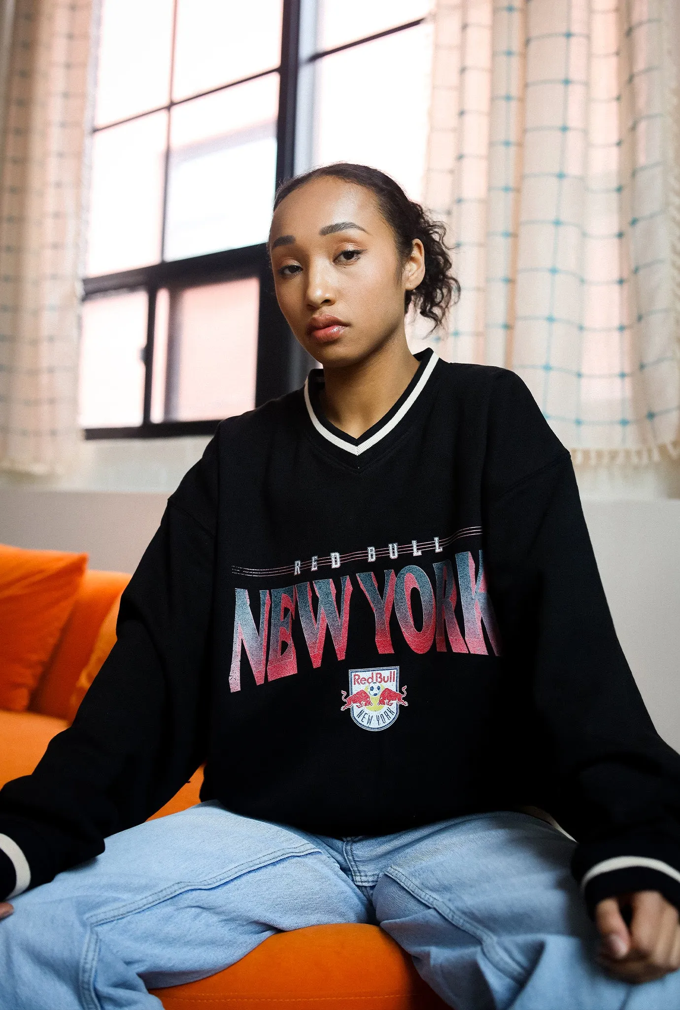 New York Red Bulls V-Neck Heavyweight Crewneck - Black sold by Peace-Collective product image thumbnail 2