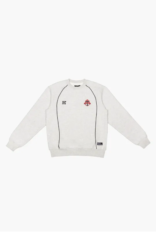 Toronto FC Heavyweight Piping Crewneck - Ash made by Peace-Collective