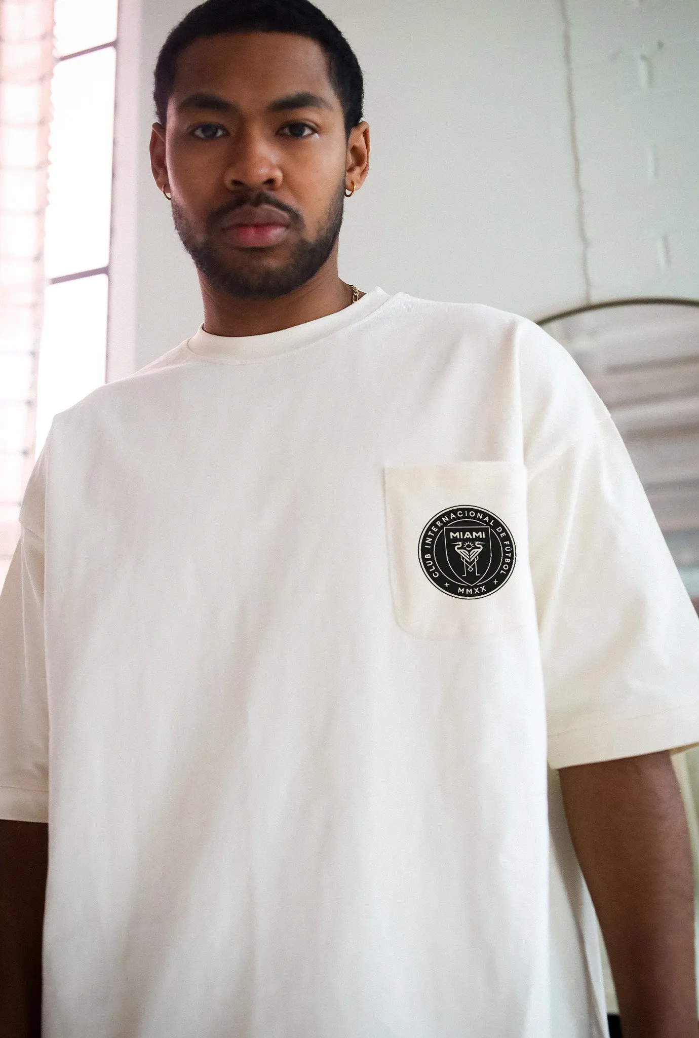 Inter Miami CF Preppy Heavyweight Pocket T-Shirt - Ivory sold by Peace-Collective product image thumbnail 2