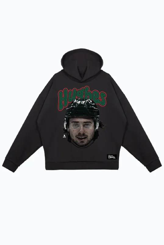 Quinn Hughes Relaxed Hoodie - Black made by Peace-Collective