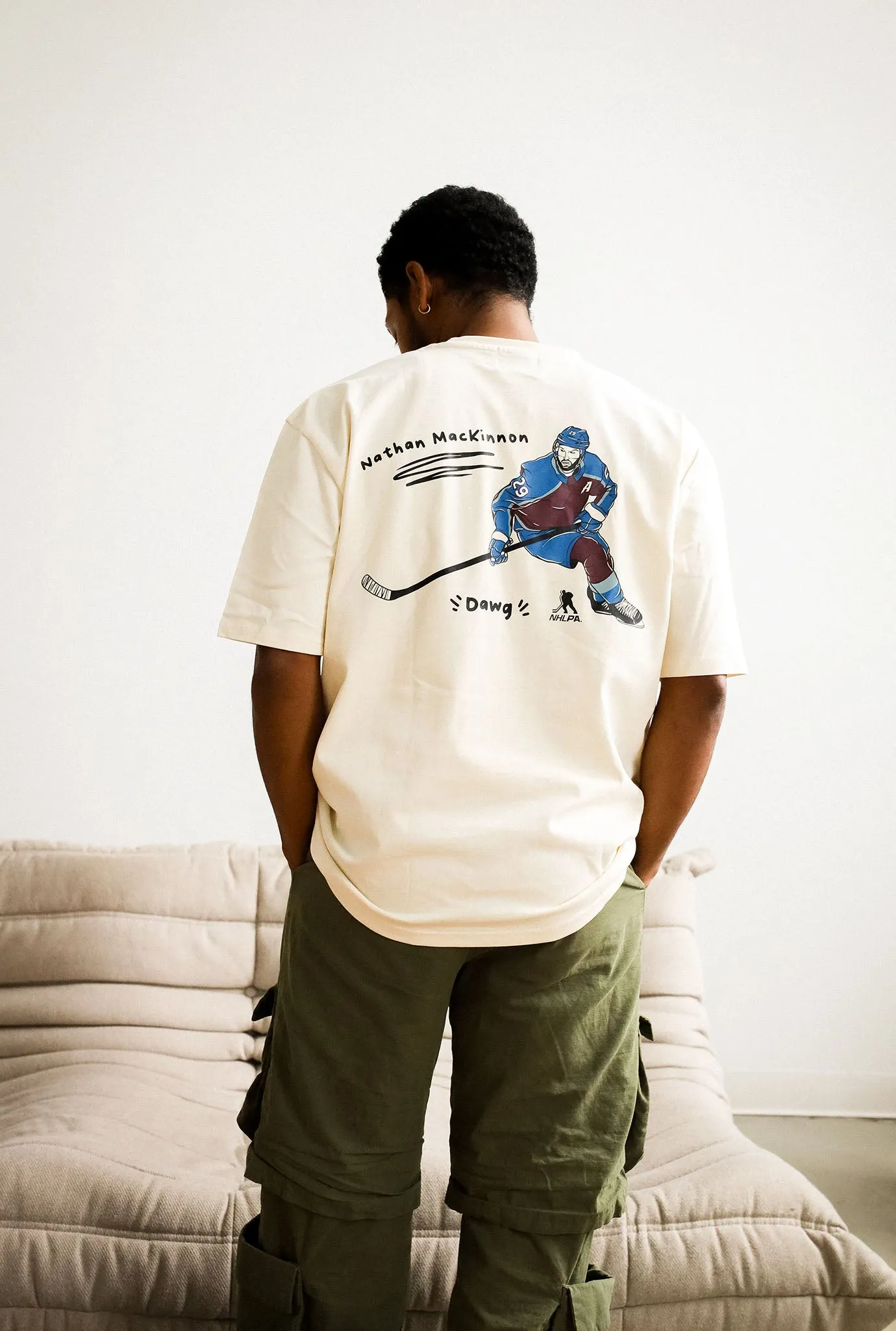 Nathan MacKinnon Heavyweight T-Shirt - Ivory sold by Peace-Collective product image thumbnail 4
