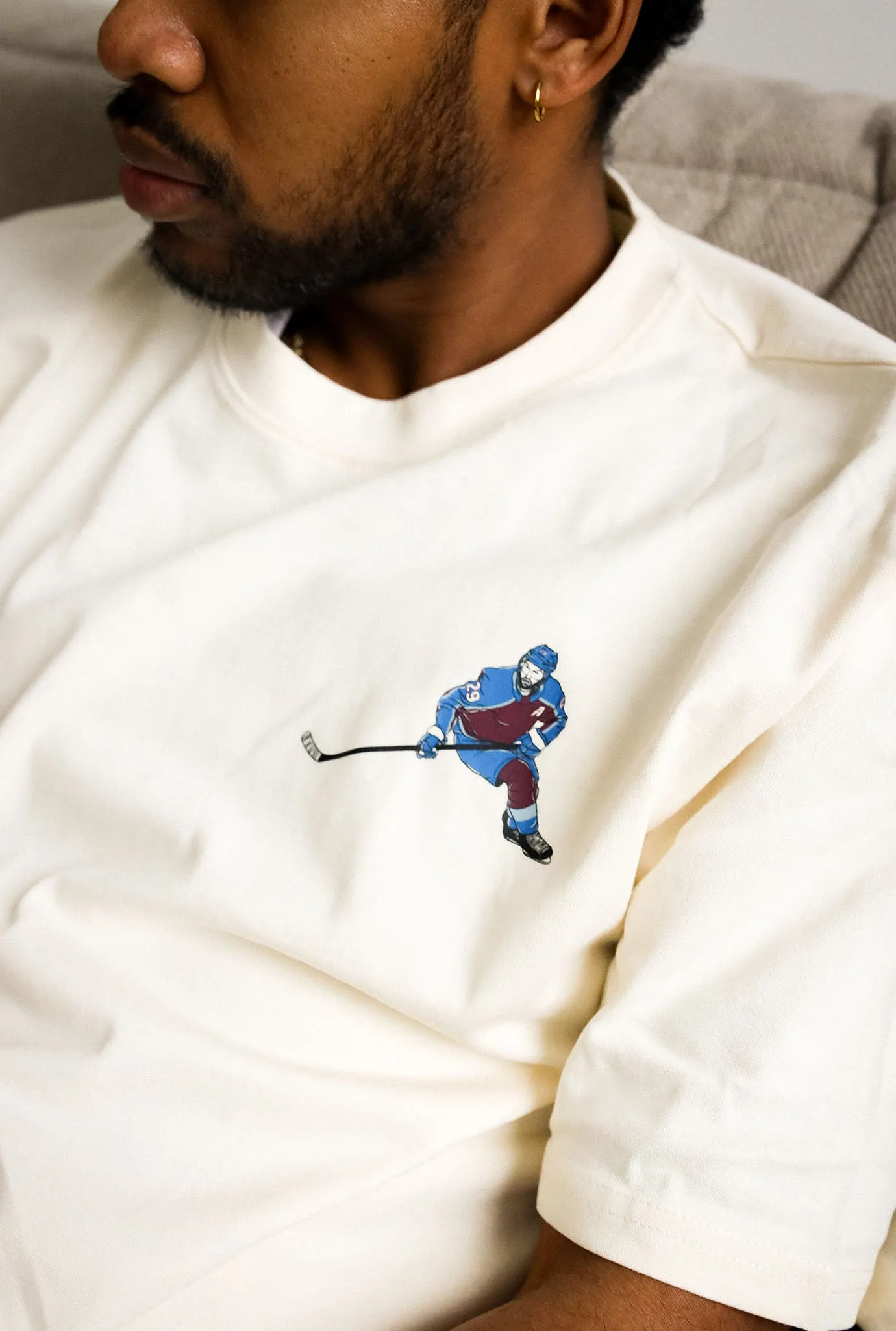 Nathan MacKinnon Heavyweight T-Shirt - Ivory sold by Peace-Collective product image thumbnail 3