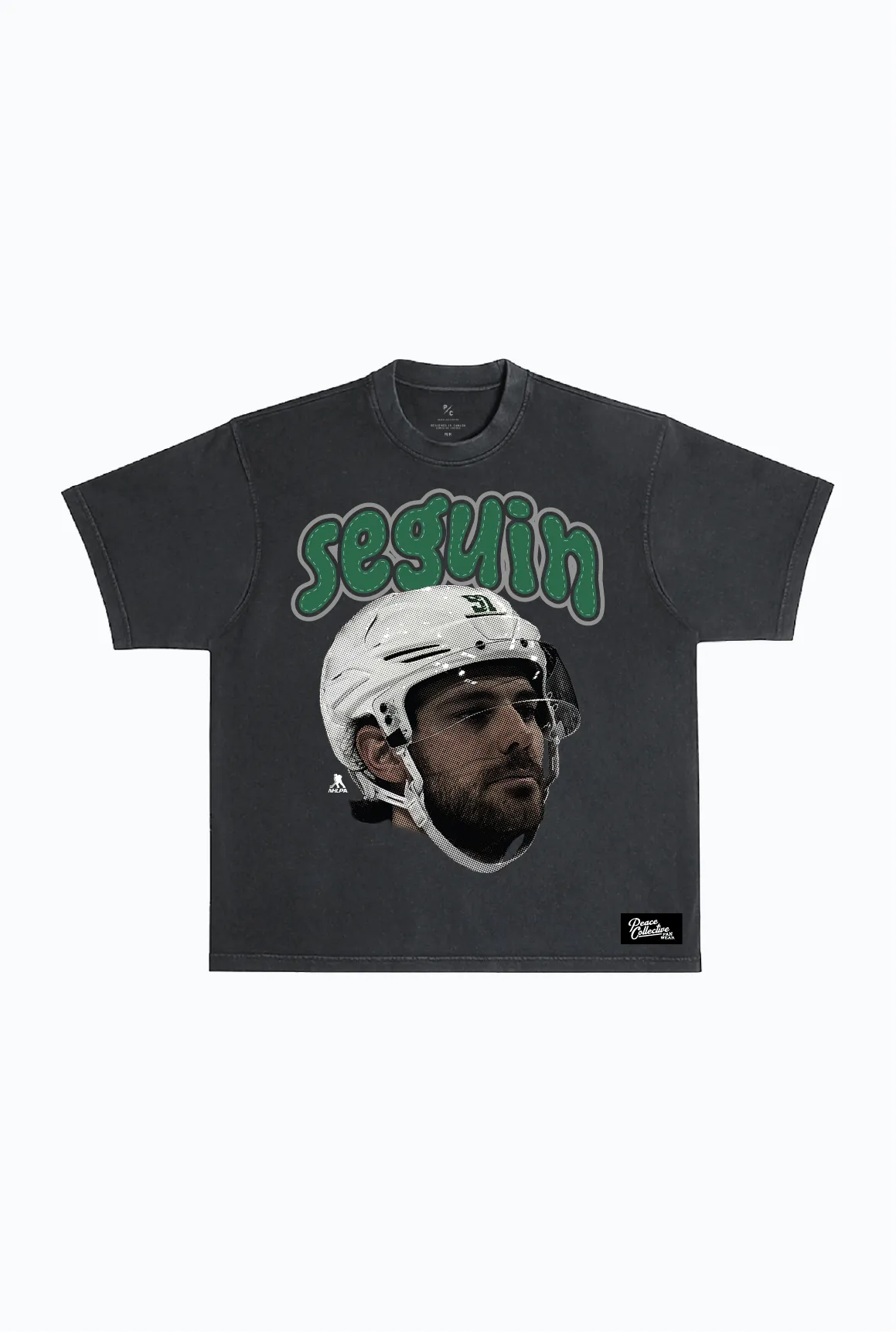 Tyler Seguin Heavyweight Garment Dyed T-Shirt - Black sold by Peace-Collective