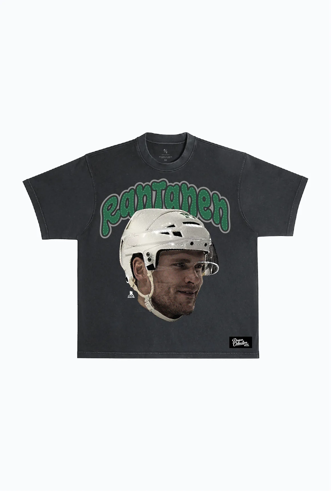 Mikko Rantanen Heavyweight Garment Dyed T-Shirt - Black sold by Peace-Collective