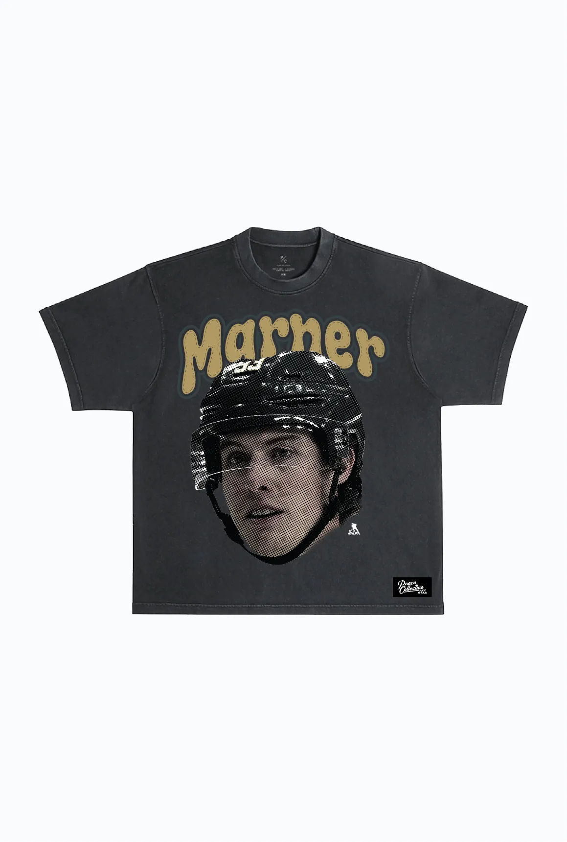 Mitch Marner Heavyweight Garment Dyed T-Shirt - Black sold by Peace-Collective
