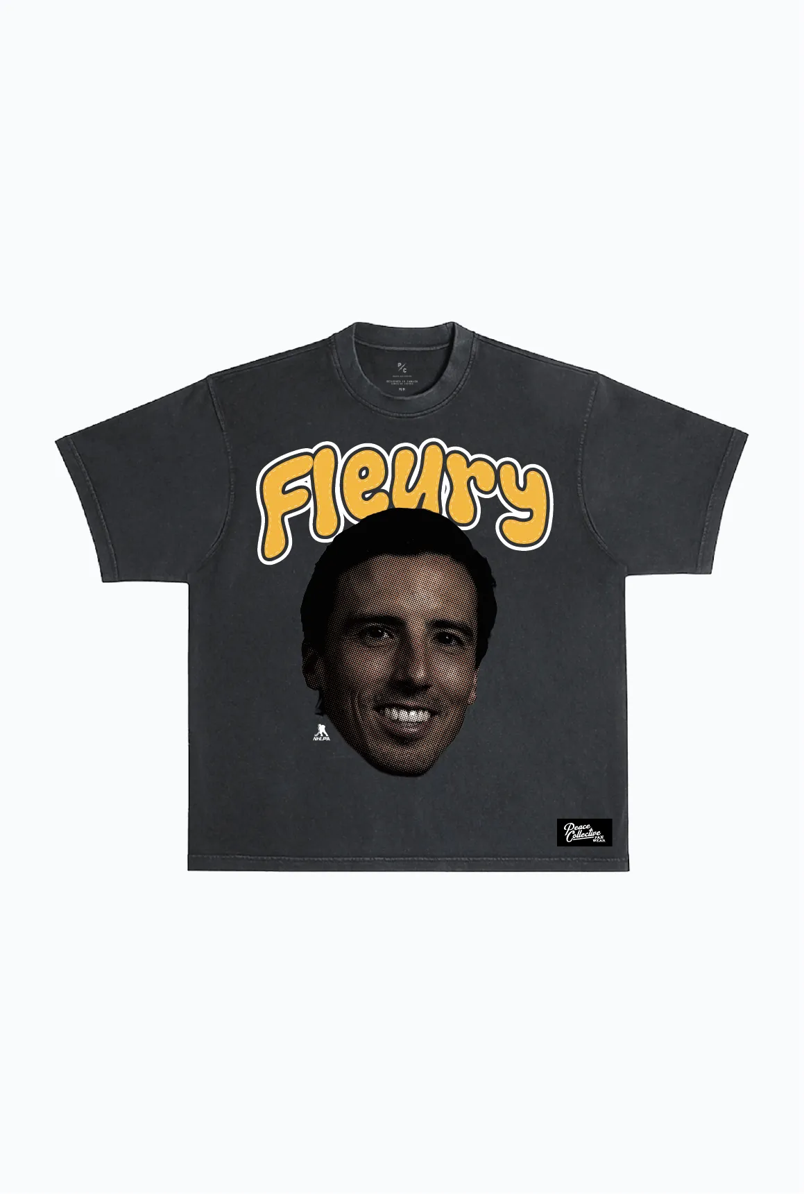 Marc-André Fleury Heavyweight Garment Dyed T-Shirt - Black sold by Peace-Collective