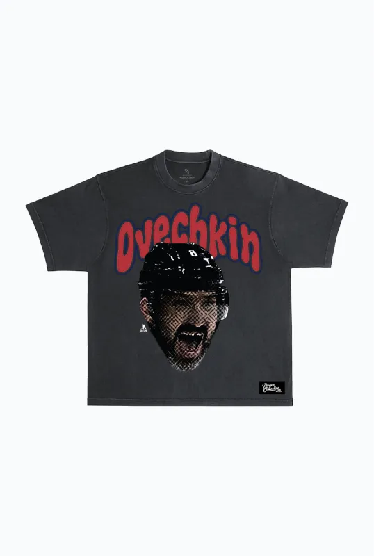 Alexander Ovechkin Heavyweight Garment Dyed T-Shirt - Black sold by Peace-Collective