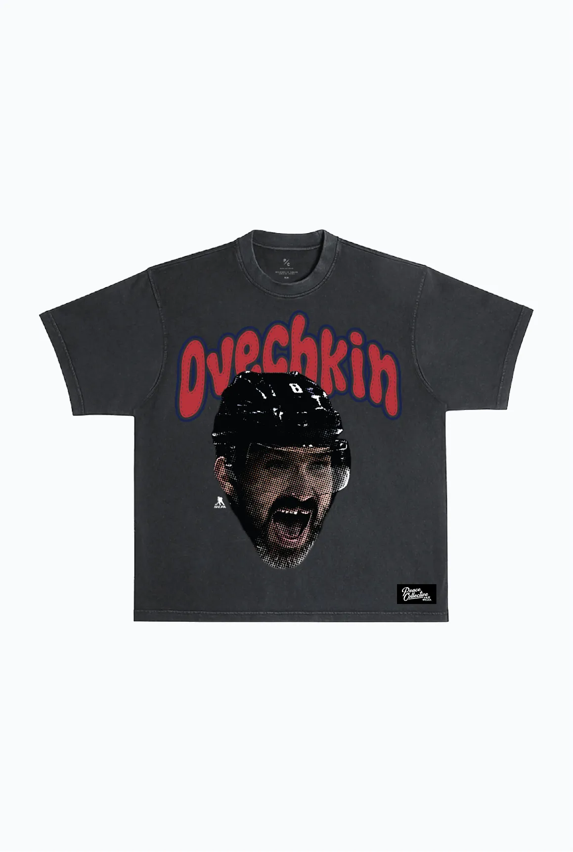 Alexander Ovechkin Heavyweight Garment Dyed T-Shirt - Black sold by Peace-Collective