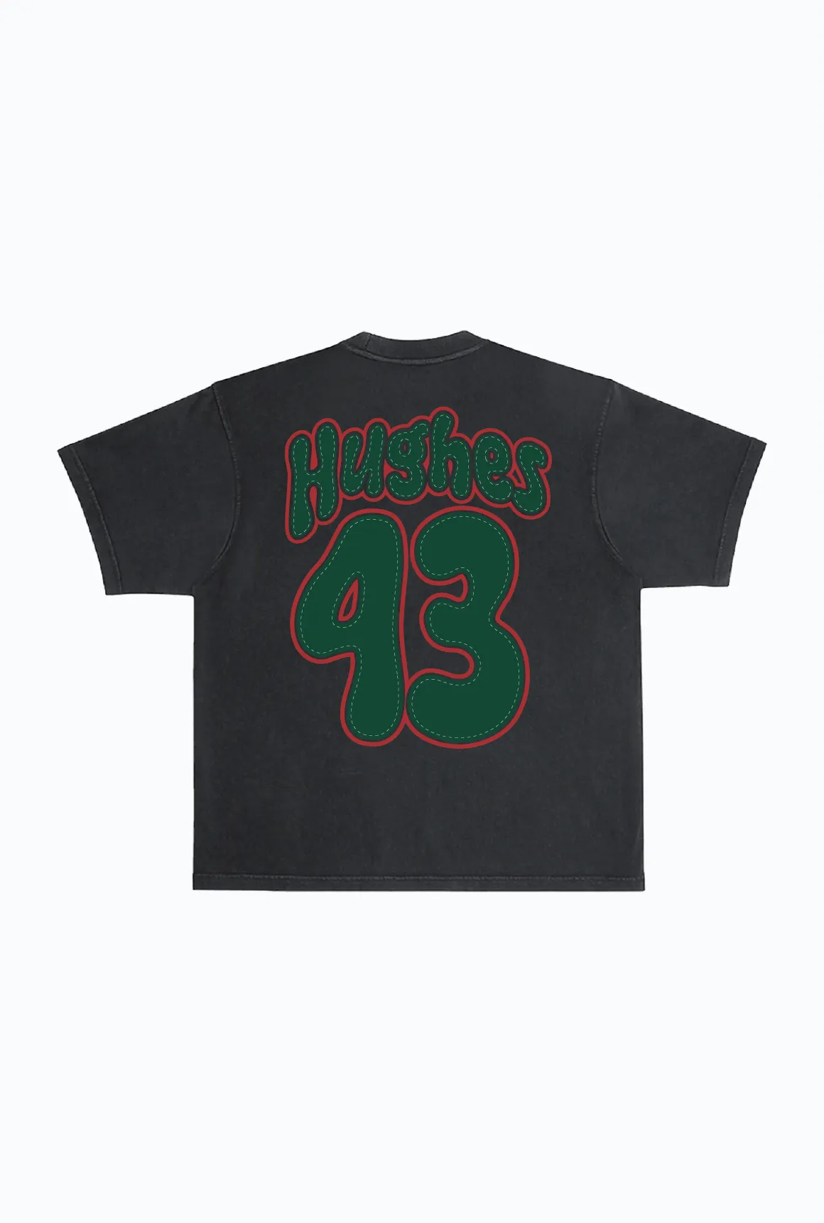 Quinn Hughes Heavyweight Garment Dyed T-Shirt - Black sold by Peace-Collective product image thumbnail 2