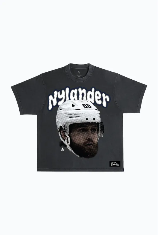 William Nylander Heavyweight Garment Dyed T-Shirt - Black sold by Peace-Collective