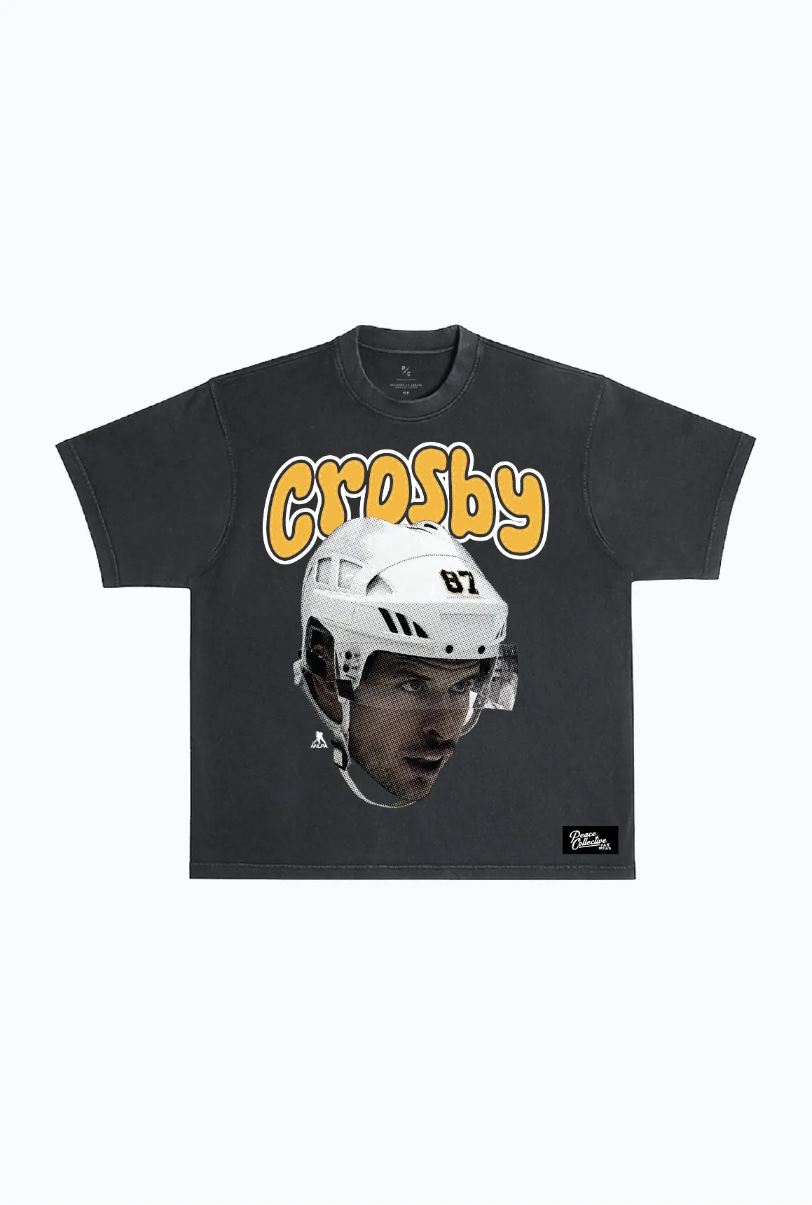 Sidney Crosby Heavyweight Garment Dyed T-Shirt - Black sold by Peace-Collective