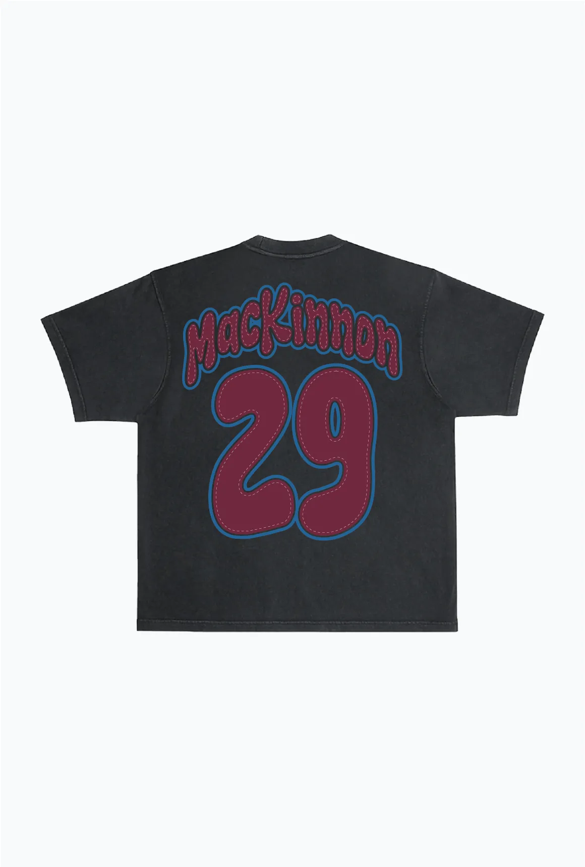 Nathan MacKinnon Heavyweight Garment Dyed T-Shirt - Black sold by Peace-Collective product image thumbnail 2