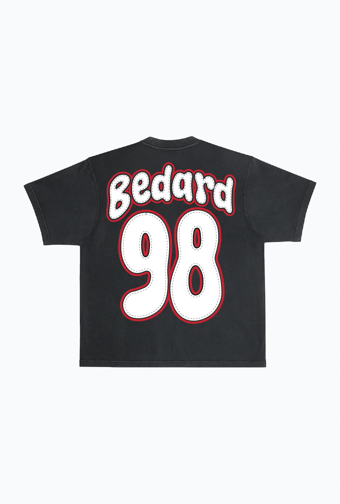 Connor Bedard Heavyweight Garment Dyed T-Shirt - Black sold by Peace-Collective product image thumbnail 2