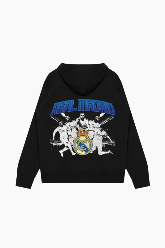 Real Madrid Heavyweight Hoodie - Black made by Peace-Collective