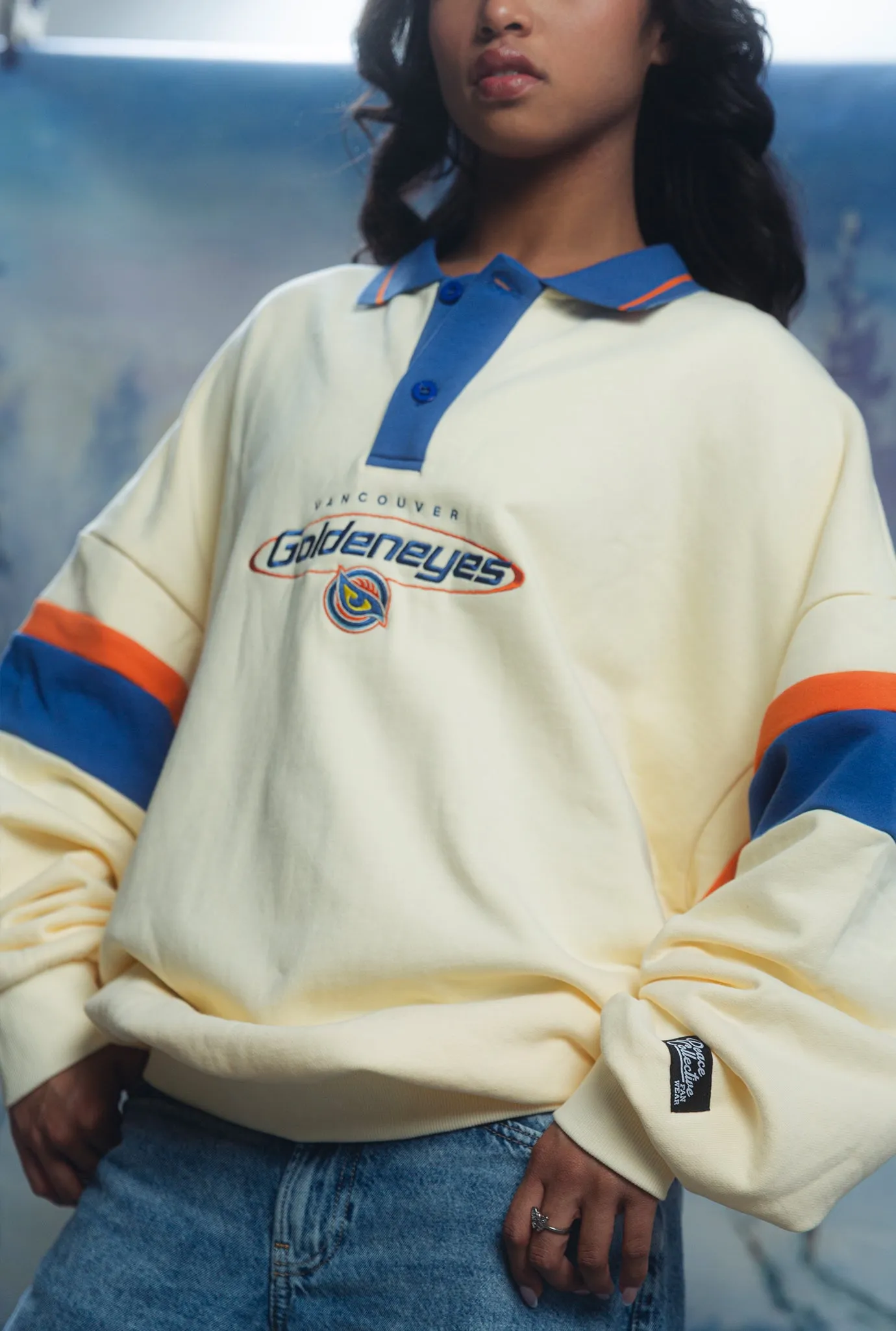 Vancouver Goldeneyes Oversized Rugby - Ivory / Blue sold by Peace-Collective product image thumbnail 3