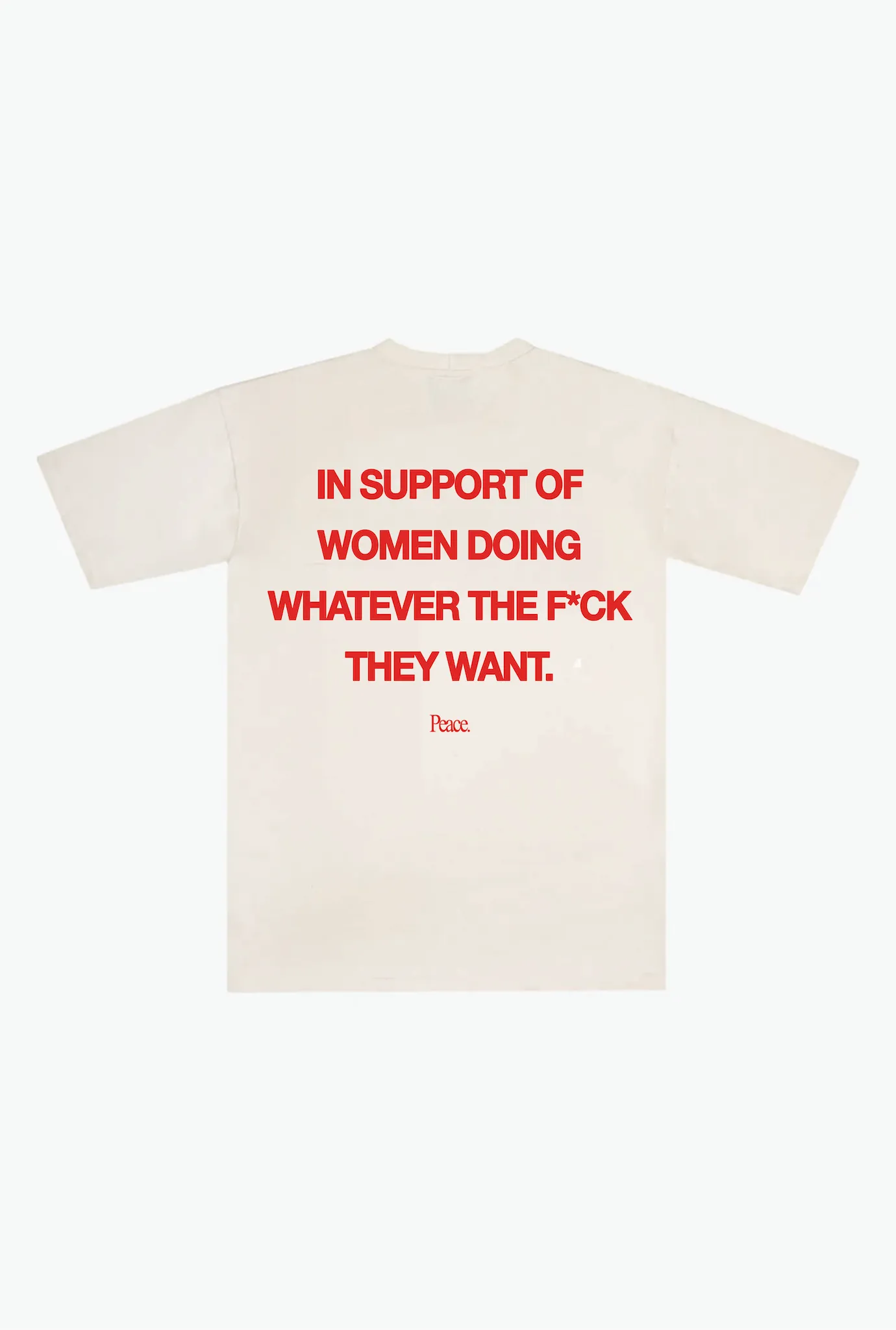 In Support of Women Heavyweight T-Shirt - Ivory sold by Peace-Collective