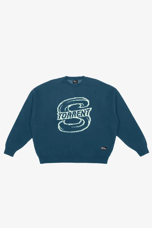 Seattle Torrent Logo Knit Sweater - Emerald made by Peace-Collective