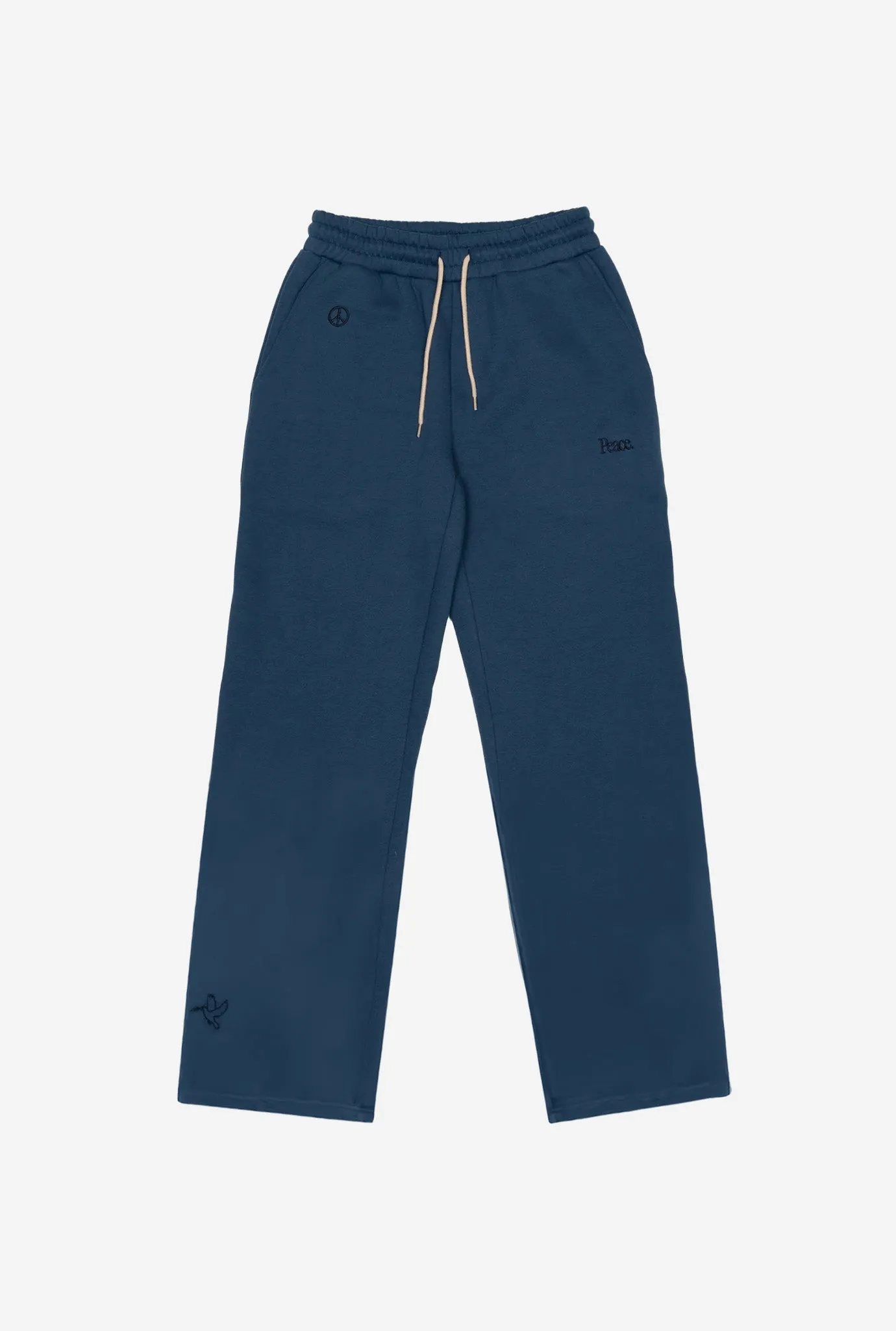 Peace Open Hem Pigment Dye Sweatpants - Navy sold by Peace-Collective