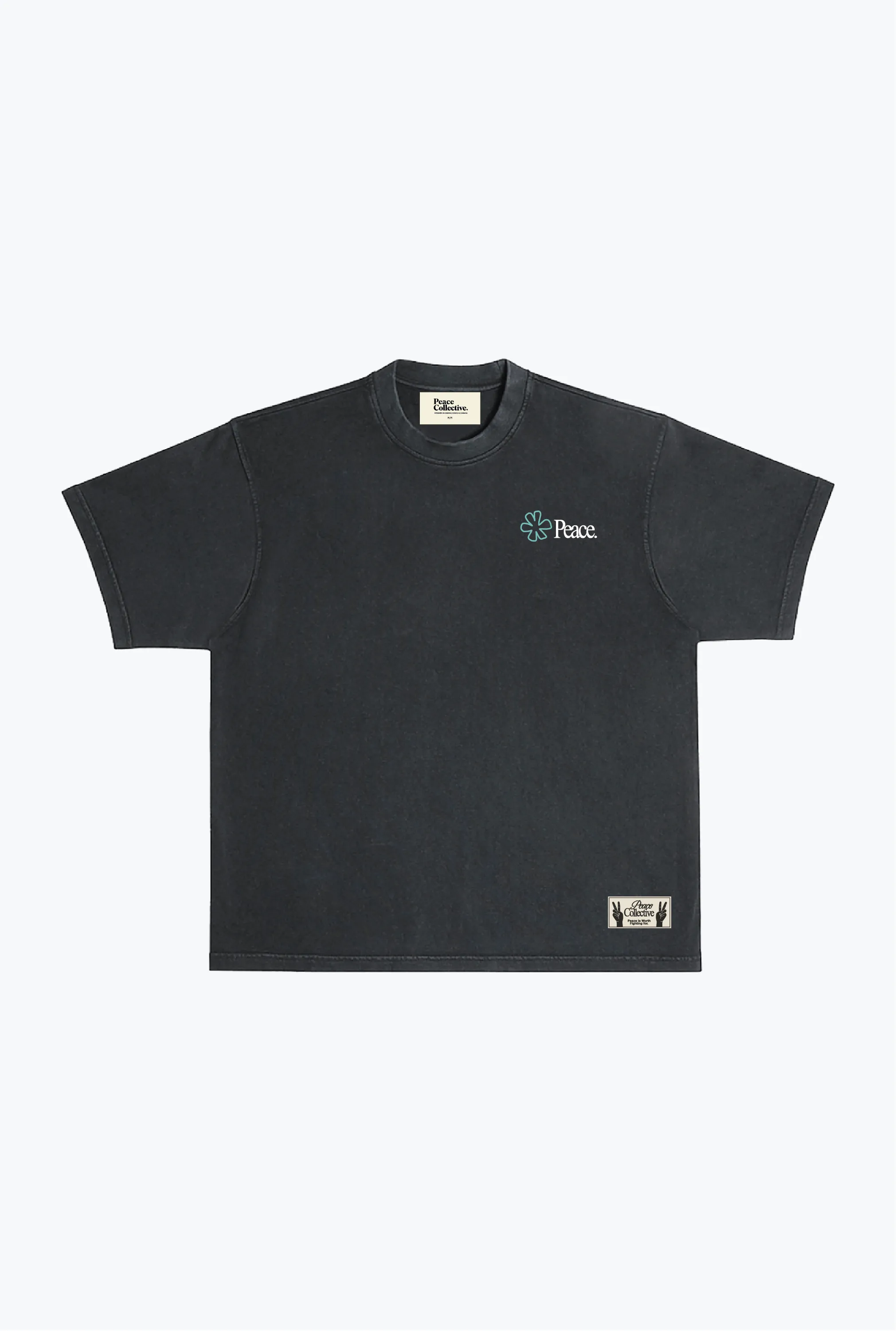 Show Love Heavyweight Garment Dyed T-Shirt - Black sold by Peace-Collective product image thumbnail 5