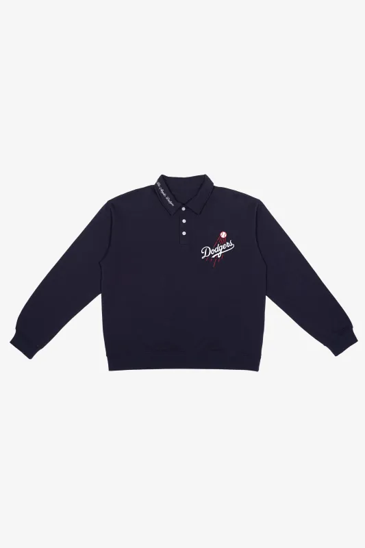 Los Angeles Dodgers Longsleeve Polo - Navy made by Peace-Collective