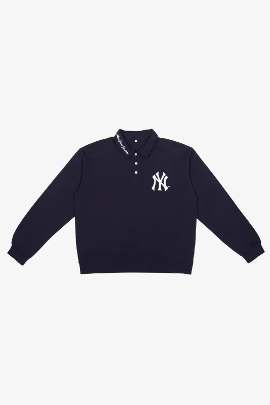 New York Yankees Longsleeve Polo - Navy made by Peace-Collective