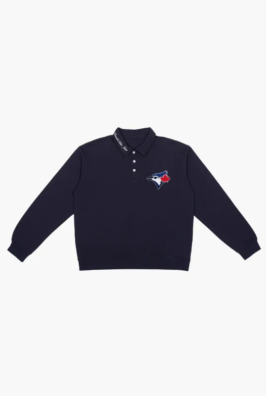 Toronto Blue Jays Longsleeve Polo - Navy made by Peace-Collective