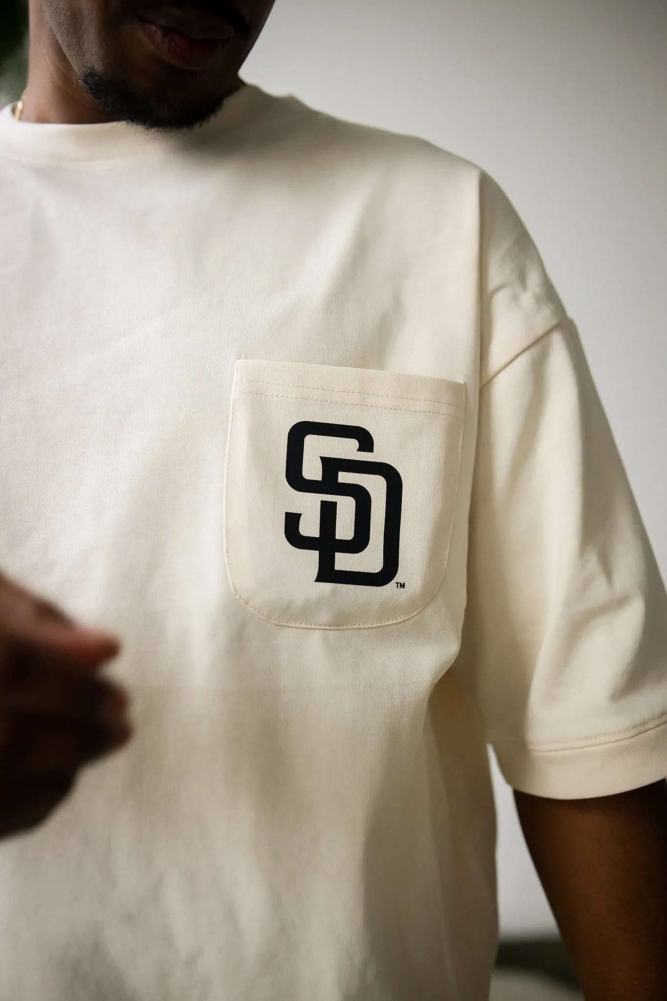San Diego Padres Preppy Heavyweight Pocket T-Shirt - Ivory sold by Peace-Collective product image thumbnail 3