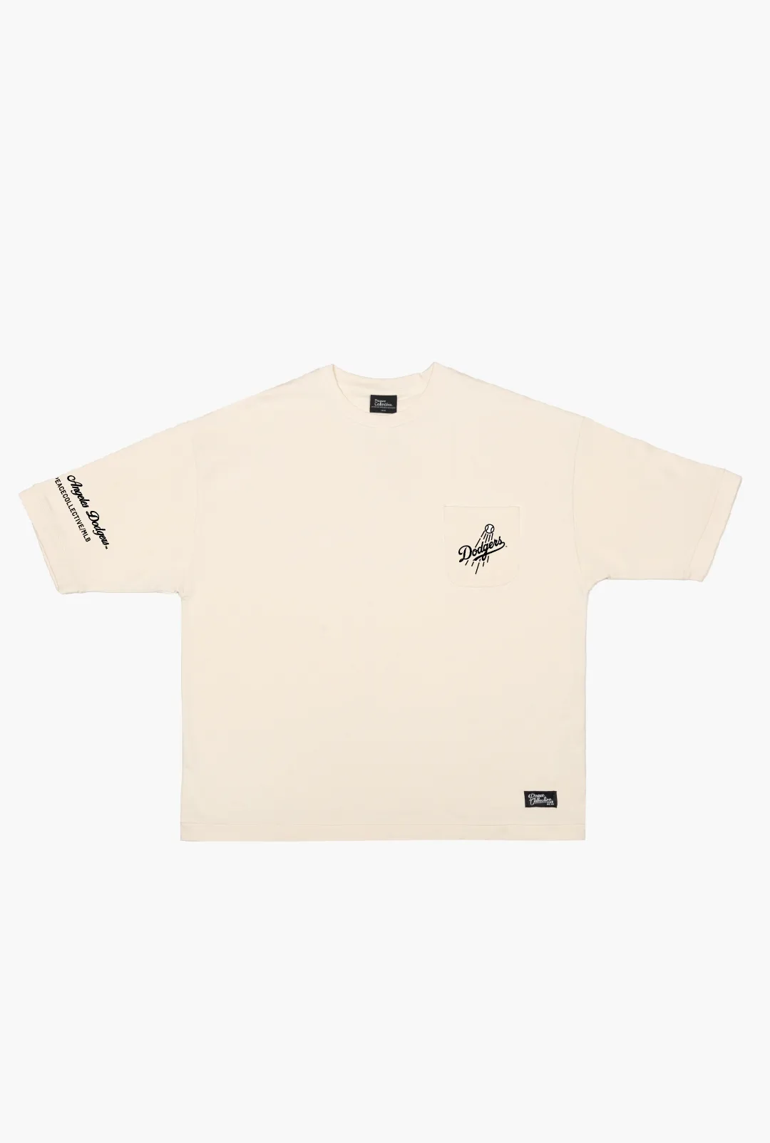 Los Angeles Dodgers Preppy Heavyweight Pocket T-Shirt - Ivory sold by Peace-Collective