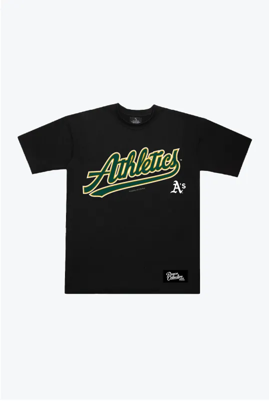 Oakland Athletics Spirit Heavyweight T-Shirt - Black made by Peace-Collective