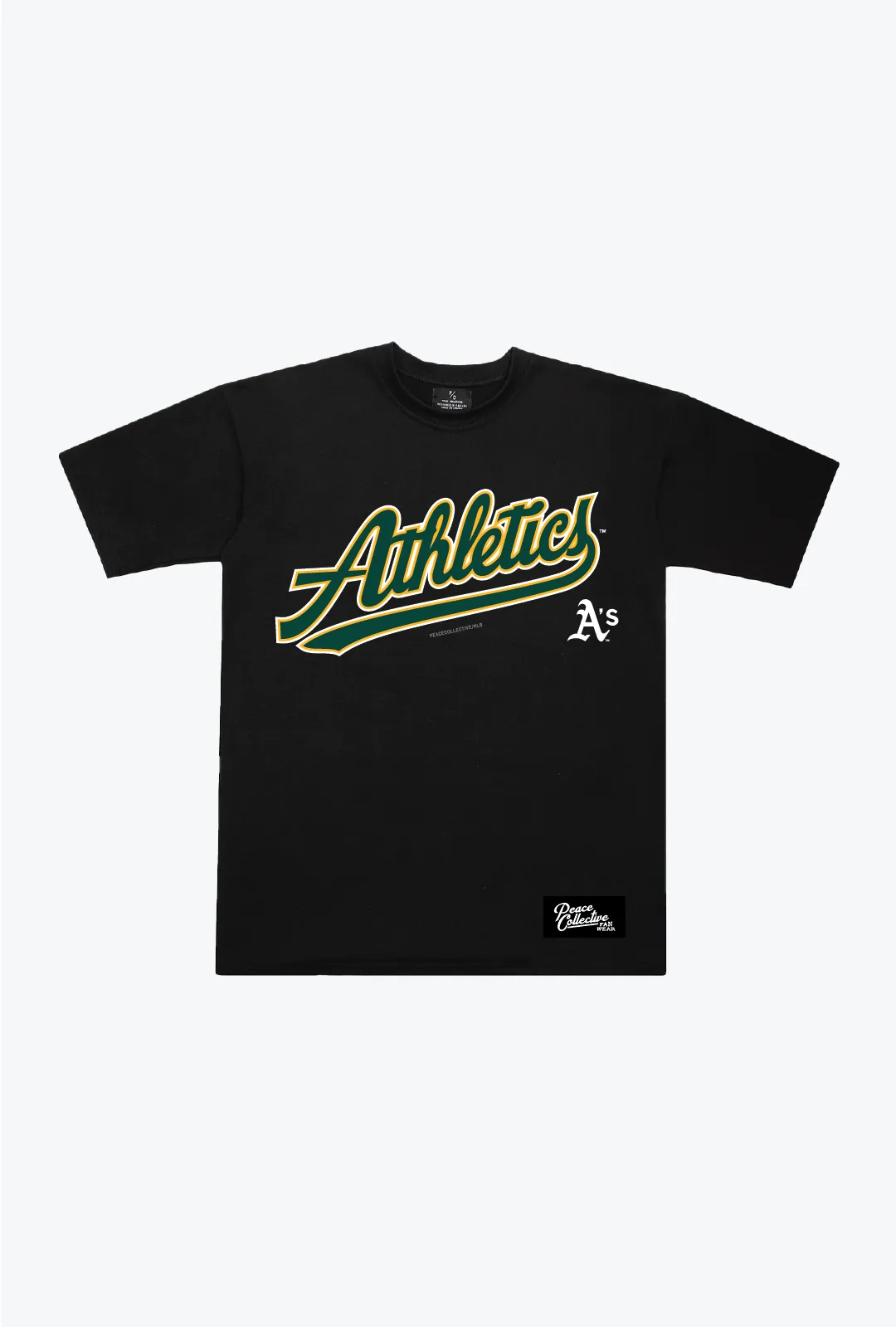 Oakland Athletics Spirit Heavyweight T-Shirt - Black sold by Peace-Collective