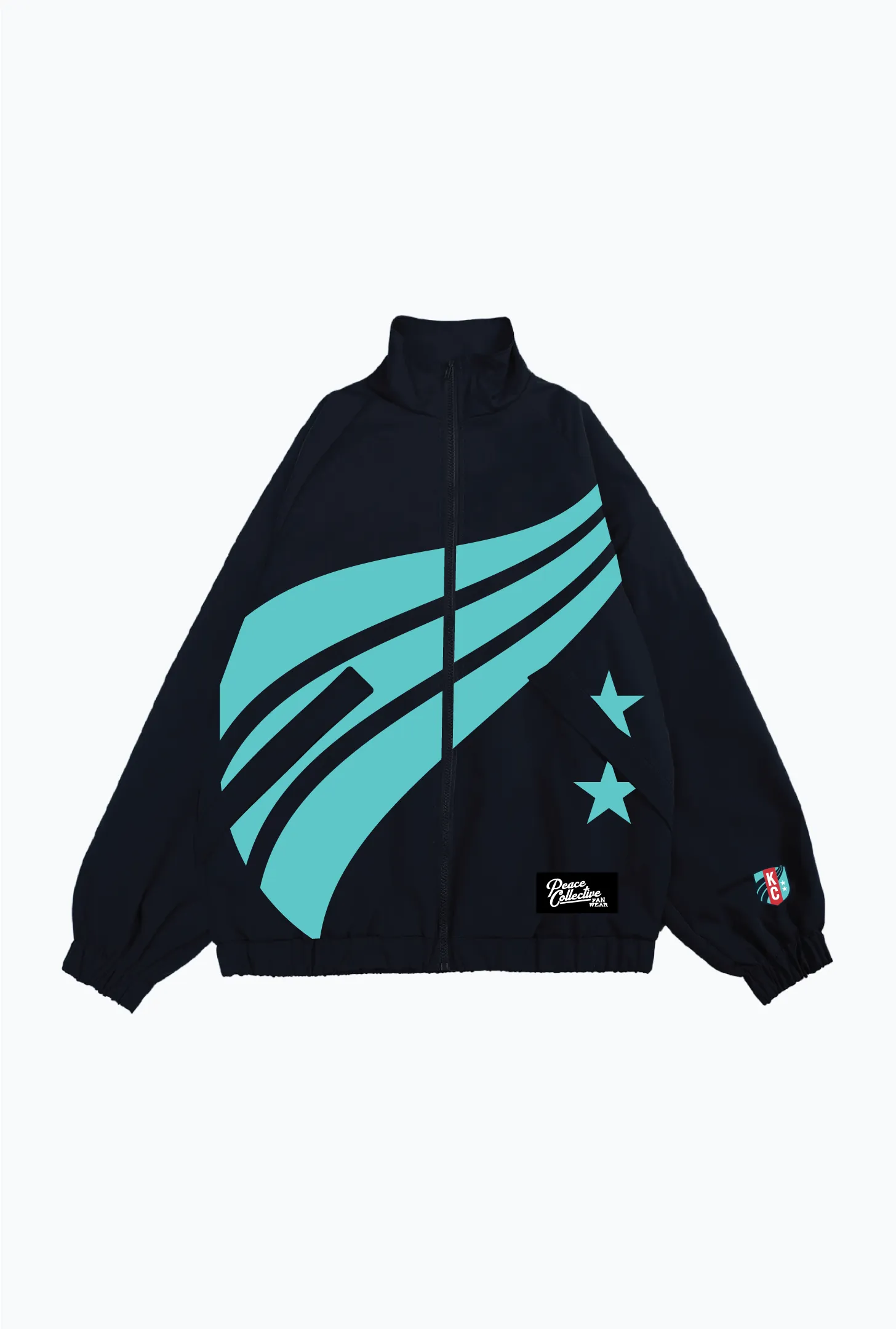 Kansas City Current Emblem Windbreaker Jacket - Storm / Teal sold by Peace-Collective