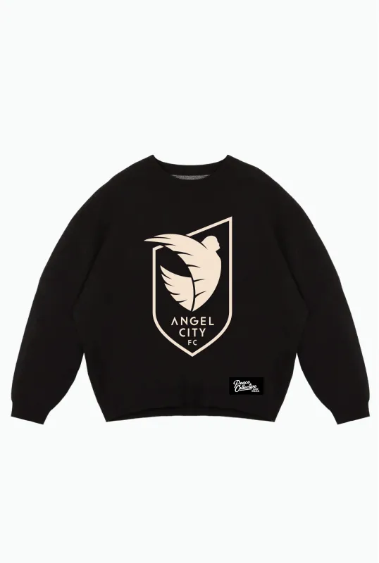 Angel City FC Essentials Oversized Knit Sweater - Black made by Peace-Collective
