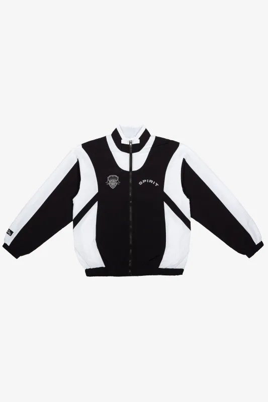 Washington Spirit Colour Block Track Jacket - Off Black / White made by Peace-Collective