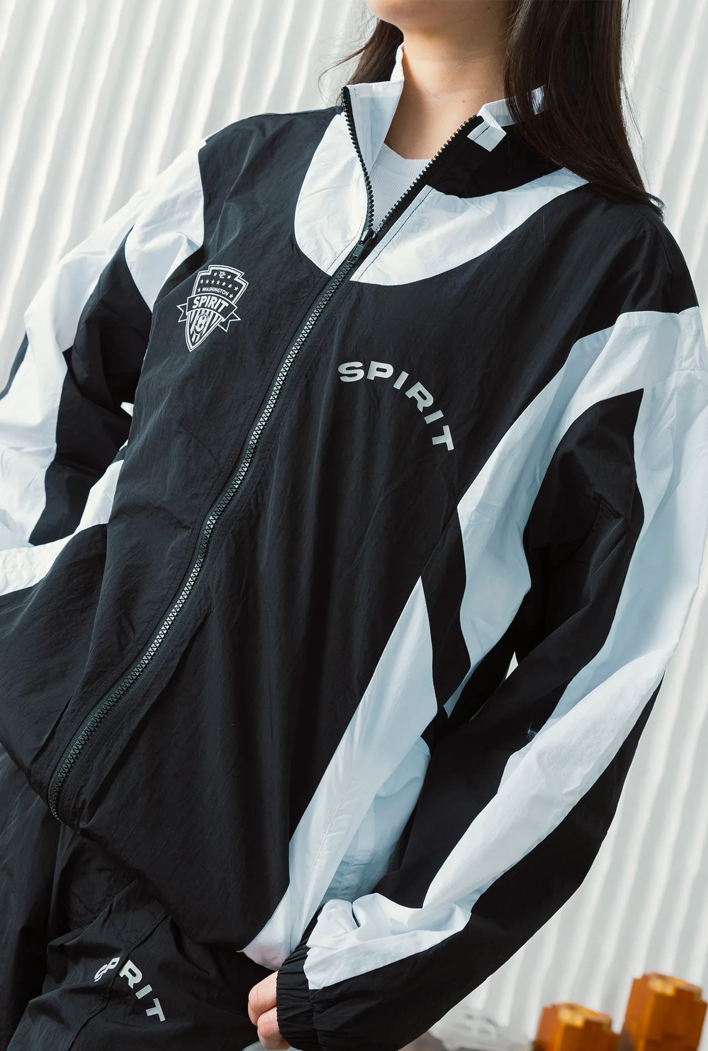 Washington Spirit Colour Block Track Jacket - Off Black / White sold by Peace-Collective product image thumbnail 3
