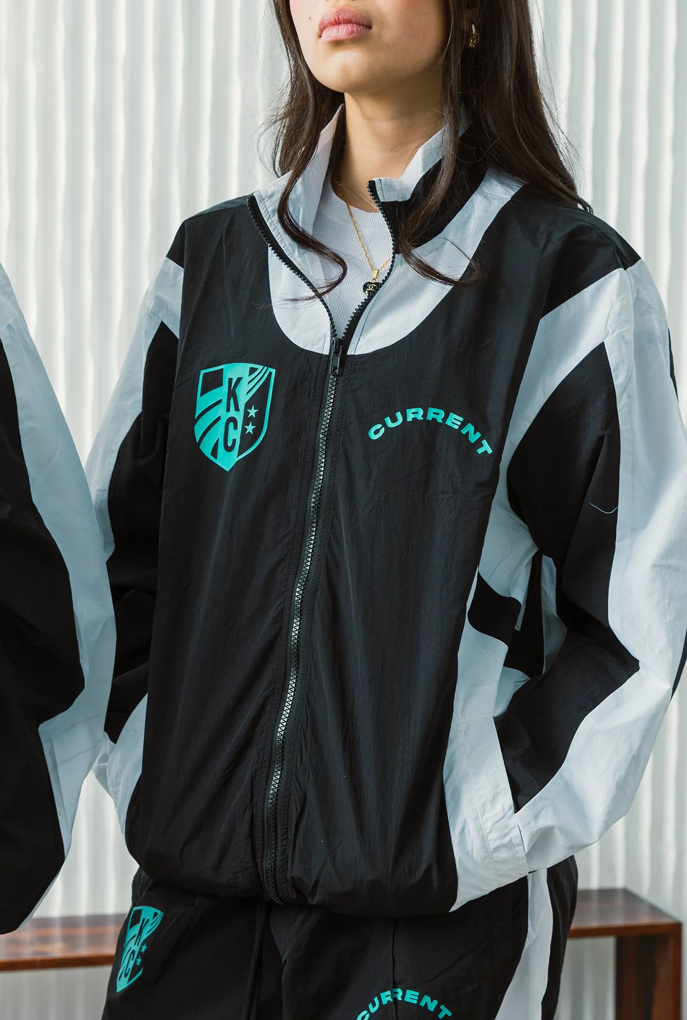 Kansas City Current Colour Block Track Jacket - Off Black / White sold by Peace-Collective product image thumbnail 3