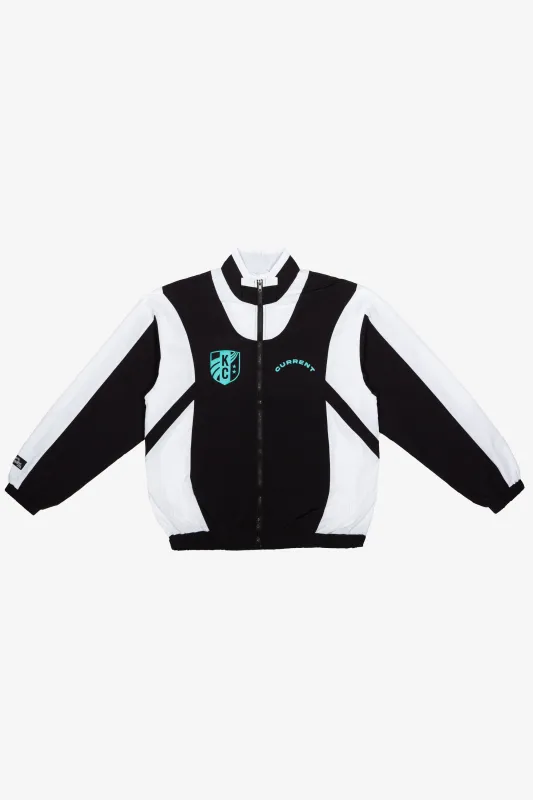Kansas City Current Colour Block Track Jacket - Off Black / White made by Peace-Collective