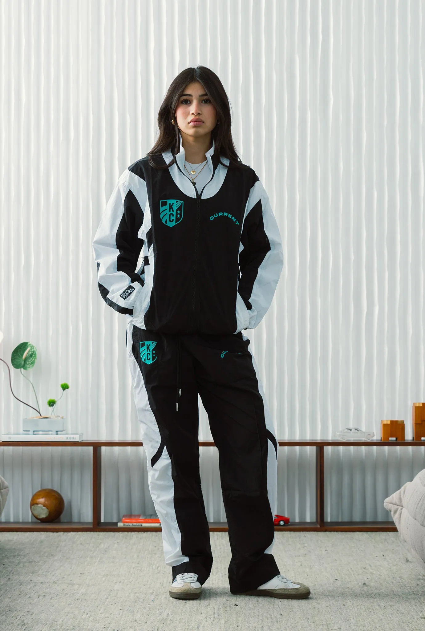 Kansas City Current Colour Block Track Jacket - Off Black / White sold by Peace-Collective product image thumbnail 2