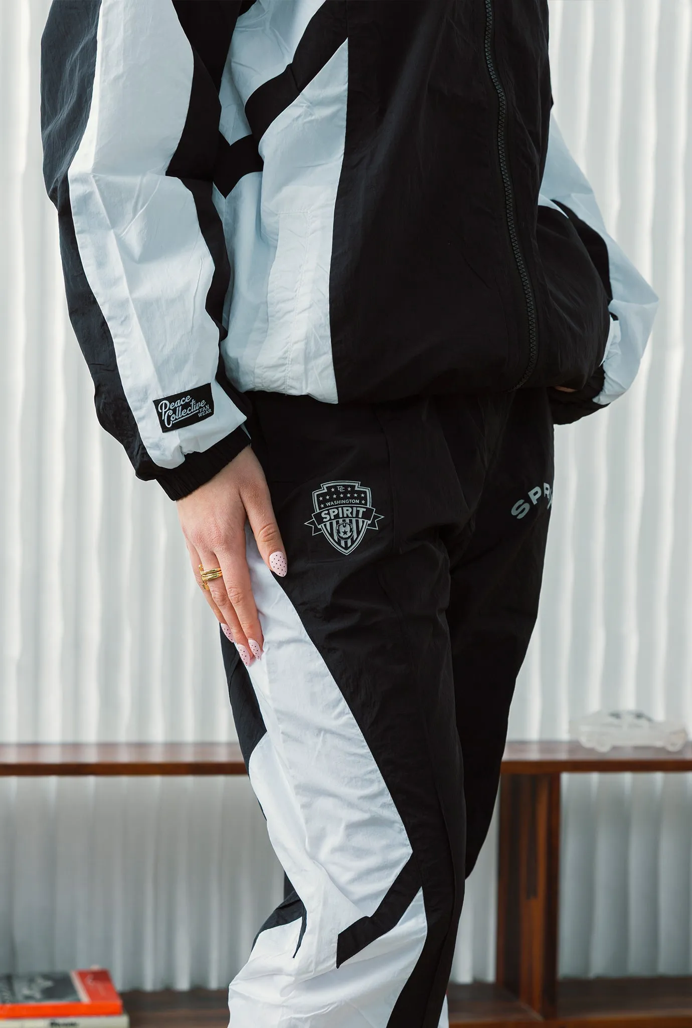 Washington Spirit Colour Block Track Pants - Off Black / White sold by Peace-Collective product image thumbnail 3