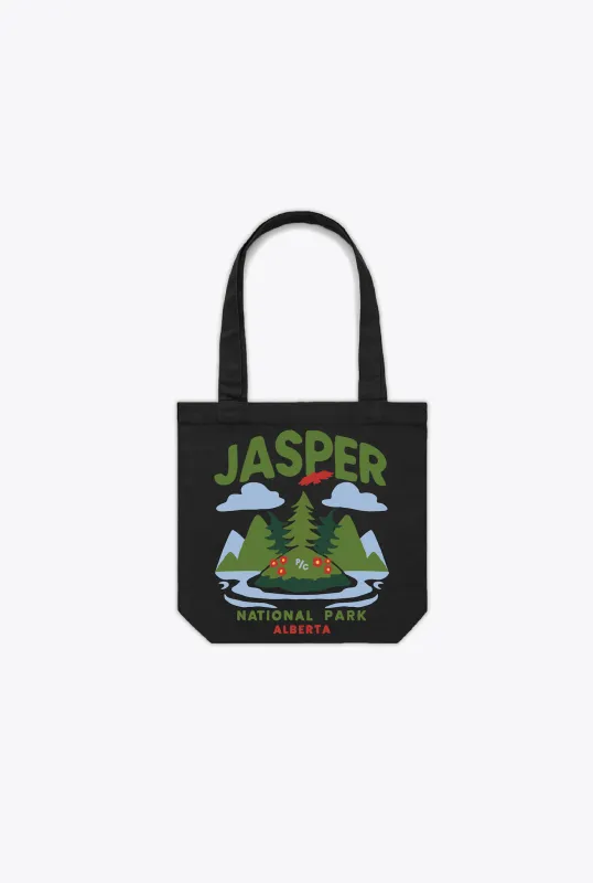 Jasper National Park Tote Bag - Black made by Peace-Collective
