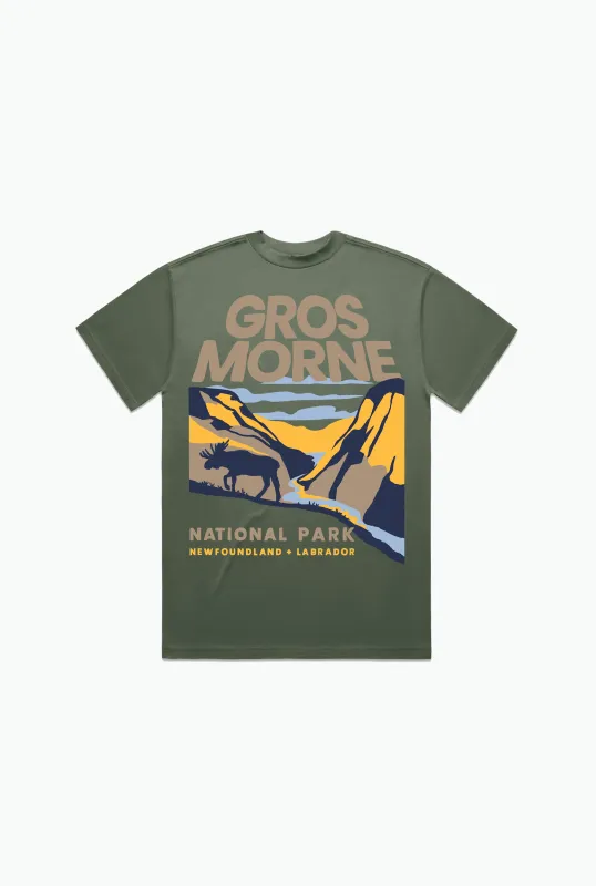 Gros Morne National Park Heavyweight T-Shirt - Cypress made by Peace-Collective