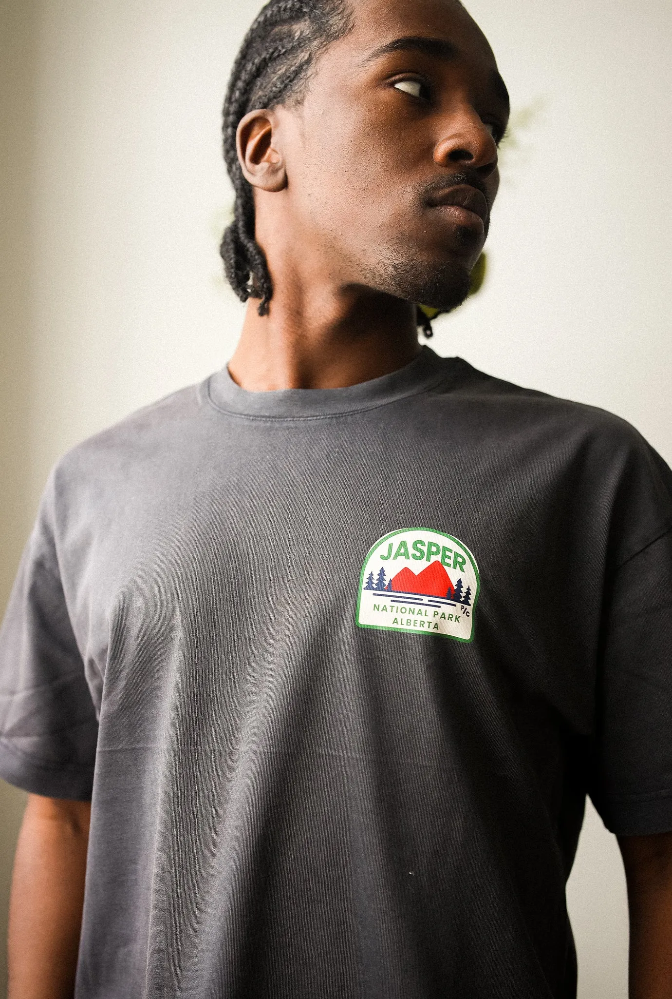 Jasper National Park Heavyweight Garment Dyed T-Shirt - Black sold by Peace-Collective product image thumbnail 3