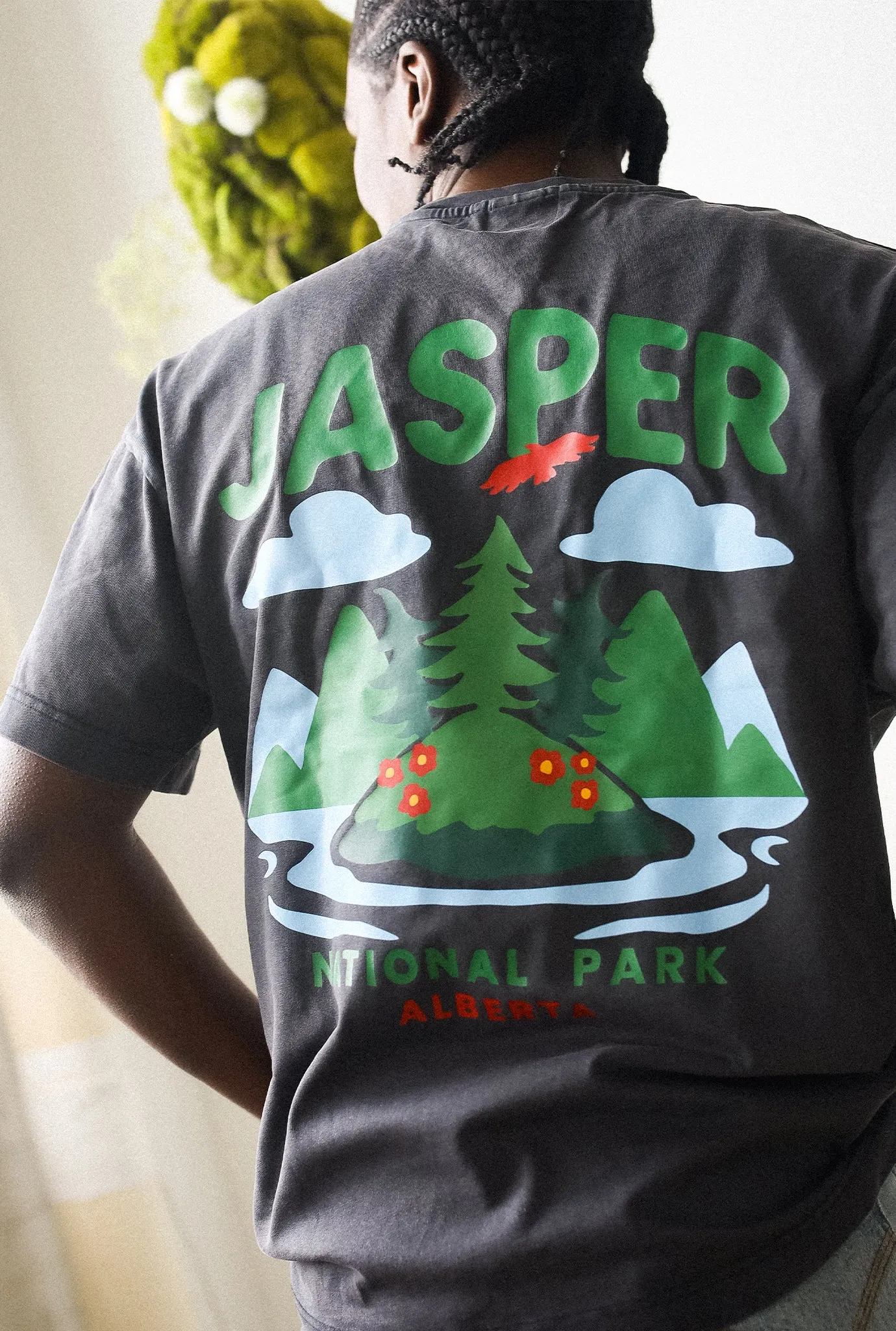 Jasper National Park Heavyweight Garment Dyed T-Shirt - Black sold by Peace-Collective product image thumbnail 2