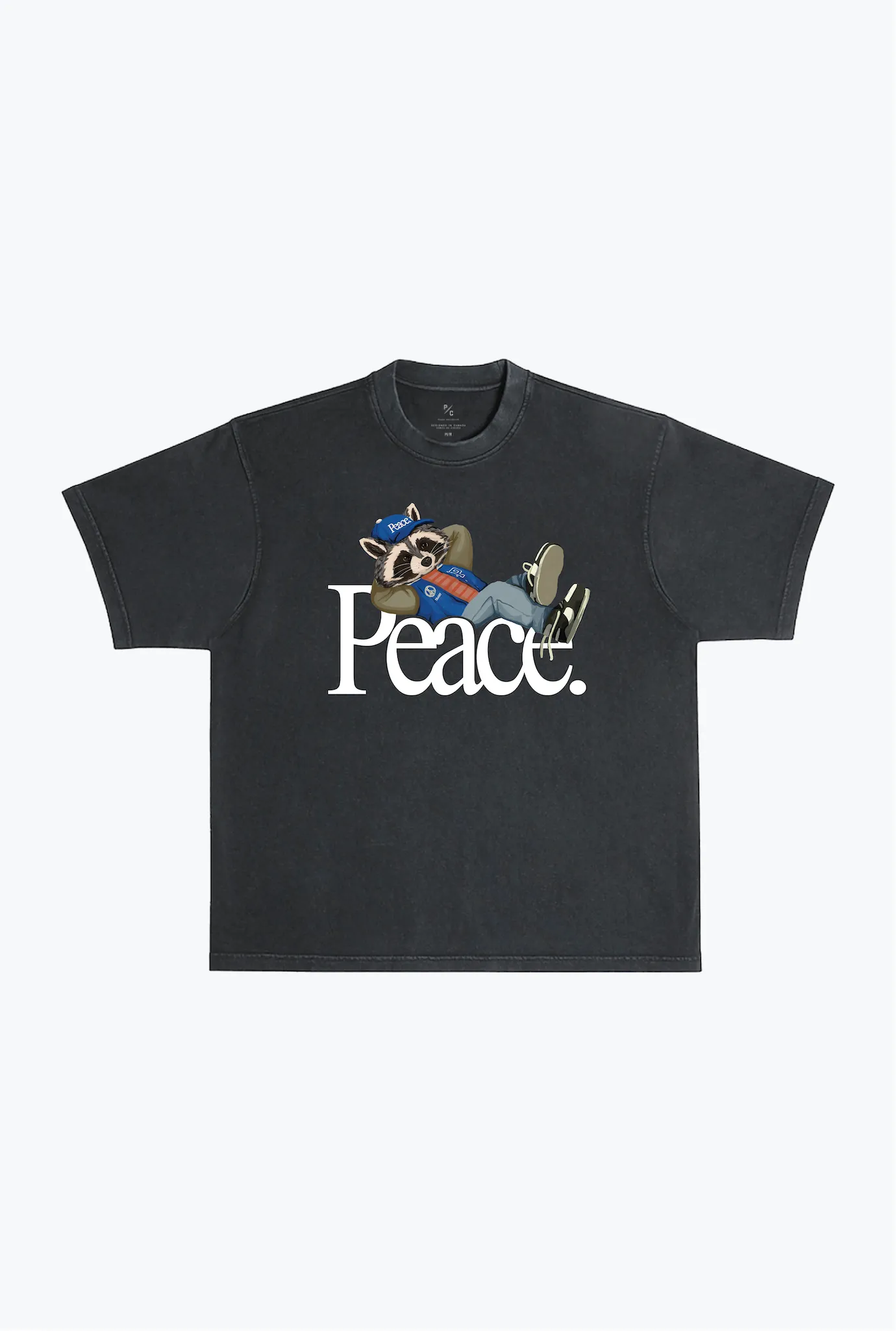 Trash Teddy Summer Vacation: Local's Only Heavyweight Garment Dyed T-Shirt - Black sold by Peace-Collective