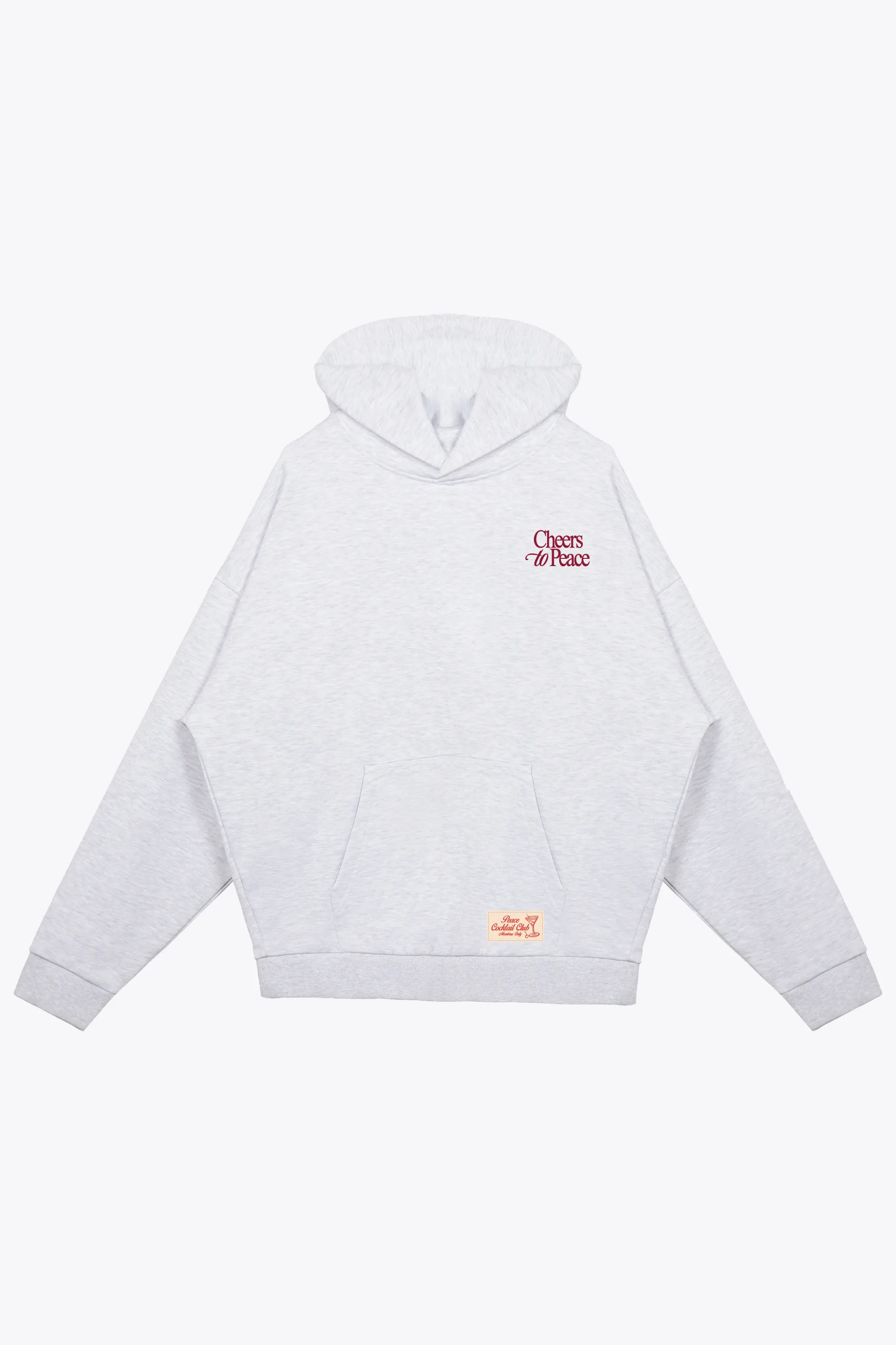 Sangria Club: Cheers To Peace Heavyweight Hoodie - Ash sold by Peace-Collective product image thumbnail 2