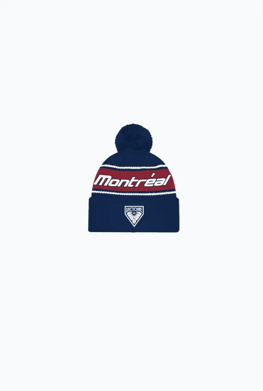 Montréal Victoire Knit Beanie - Navy / Maroon made by Peace-Collective
