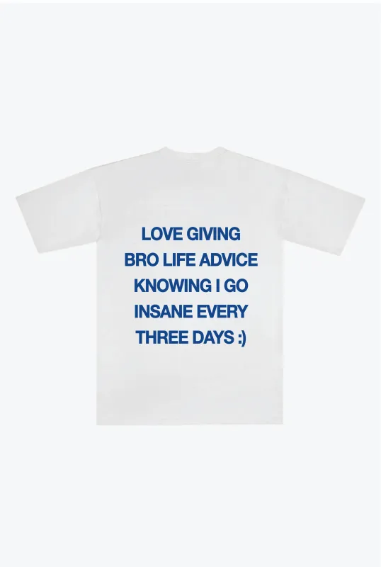 Going Insane Heavyweight T-Shirt - White made by Peace-Collective