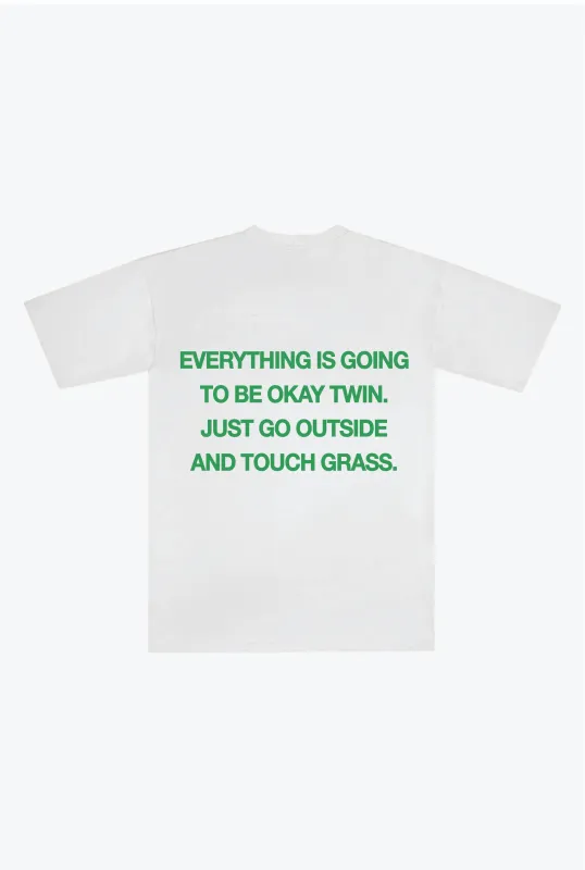 Touch Grass Heavyweight T-Shirt - White made by Peace-Collective
