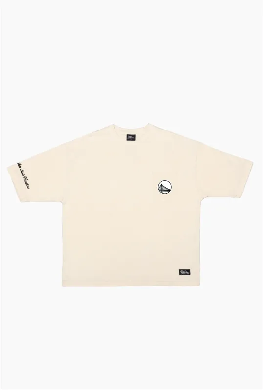 Golden State Warriors Preppy Heavyweight Pocket T-Shirt - Ivory made by Peace-Collective