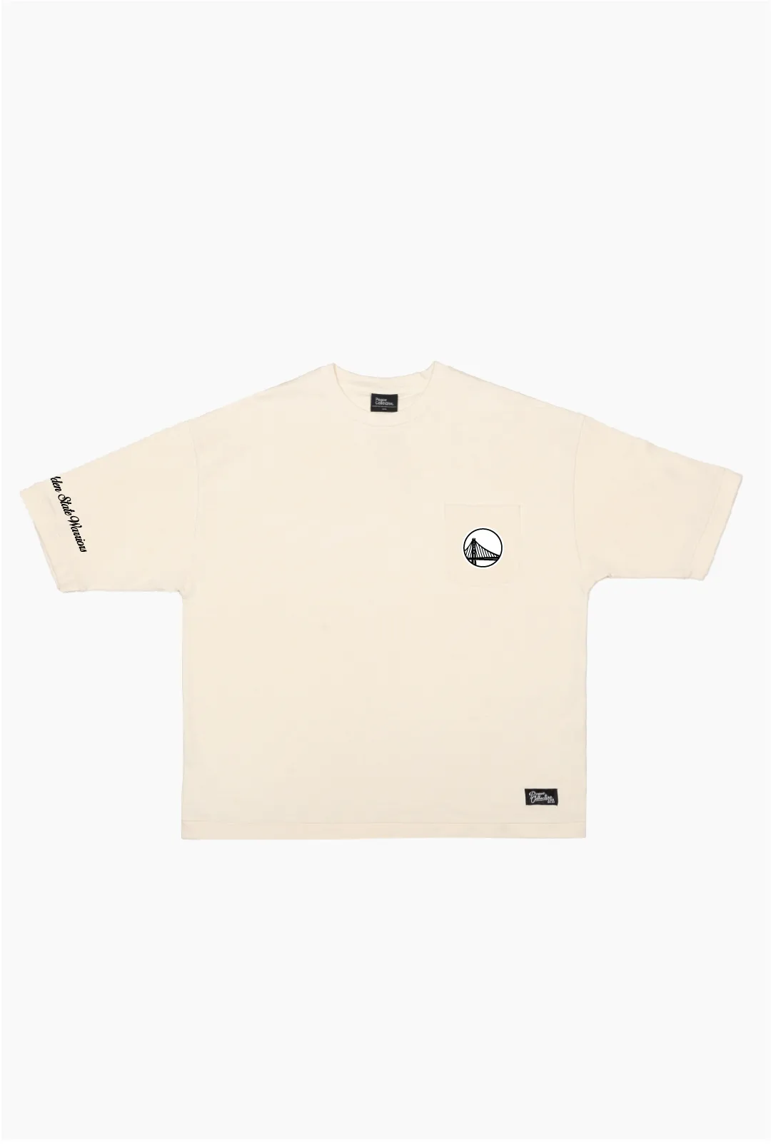 Golden State Warriors Preppy Heavyweight Pocket T-Shirt - Ivory sold by Peace-Collective